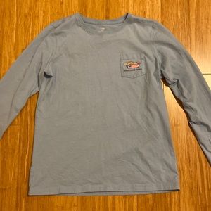 Vineyard Vines Garment-Dyed Vintage Beach Whale Long-Sleeve Pocket Tee